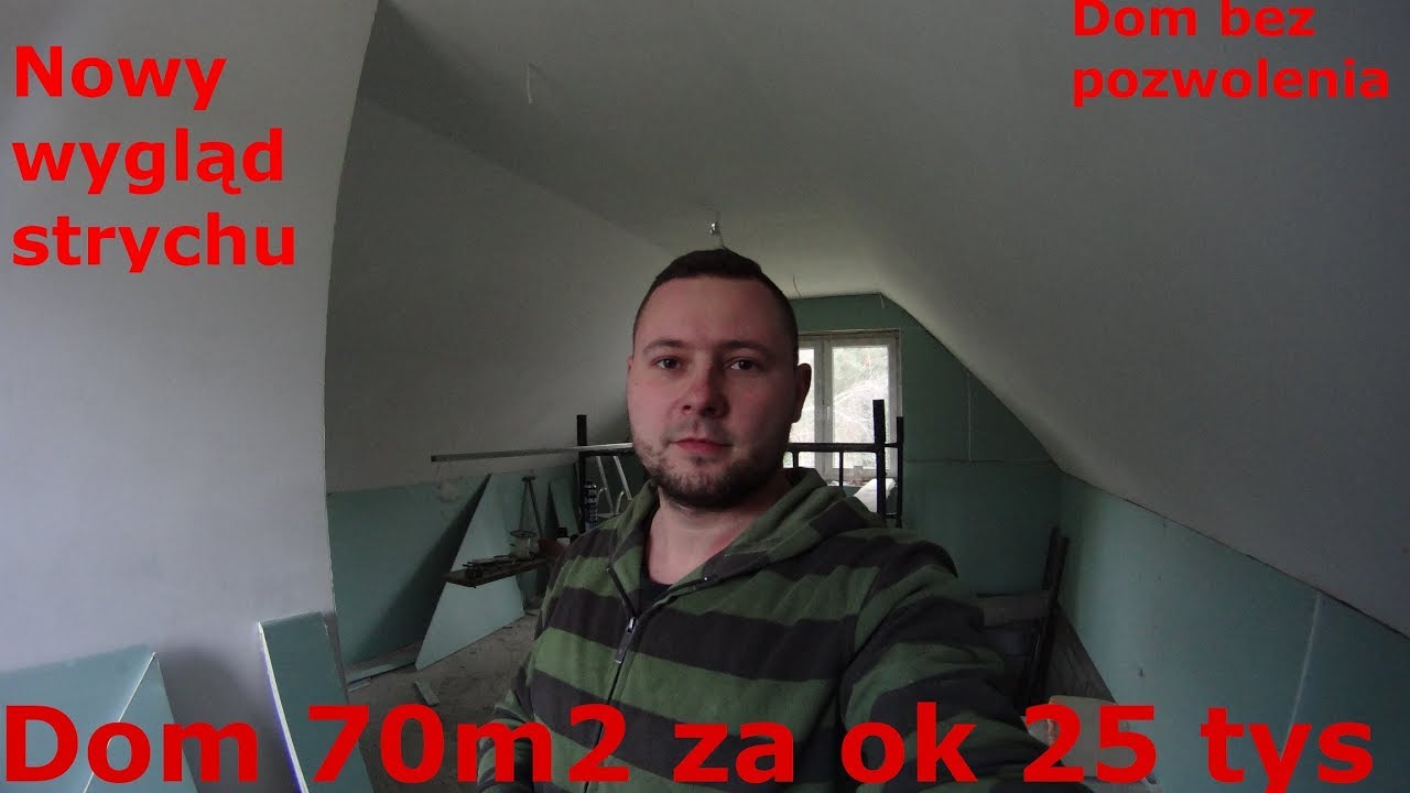 Dom 70m2 za ok 25 tys. Nowy wygląd strychu. Dom bez pozwolenia, Dom na zgłoszenie #29 #pawełwaga