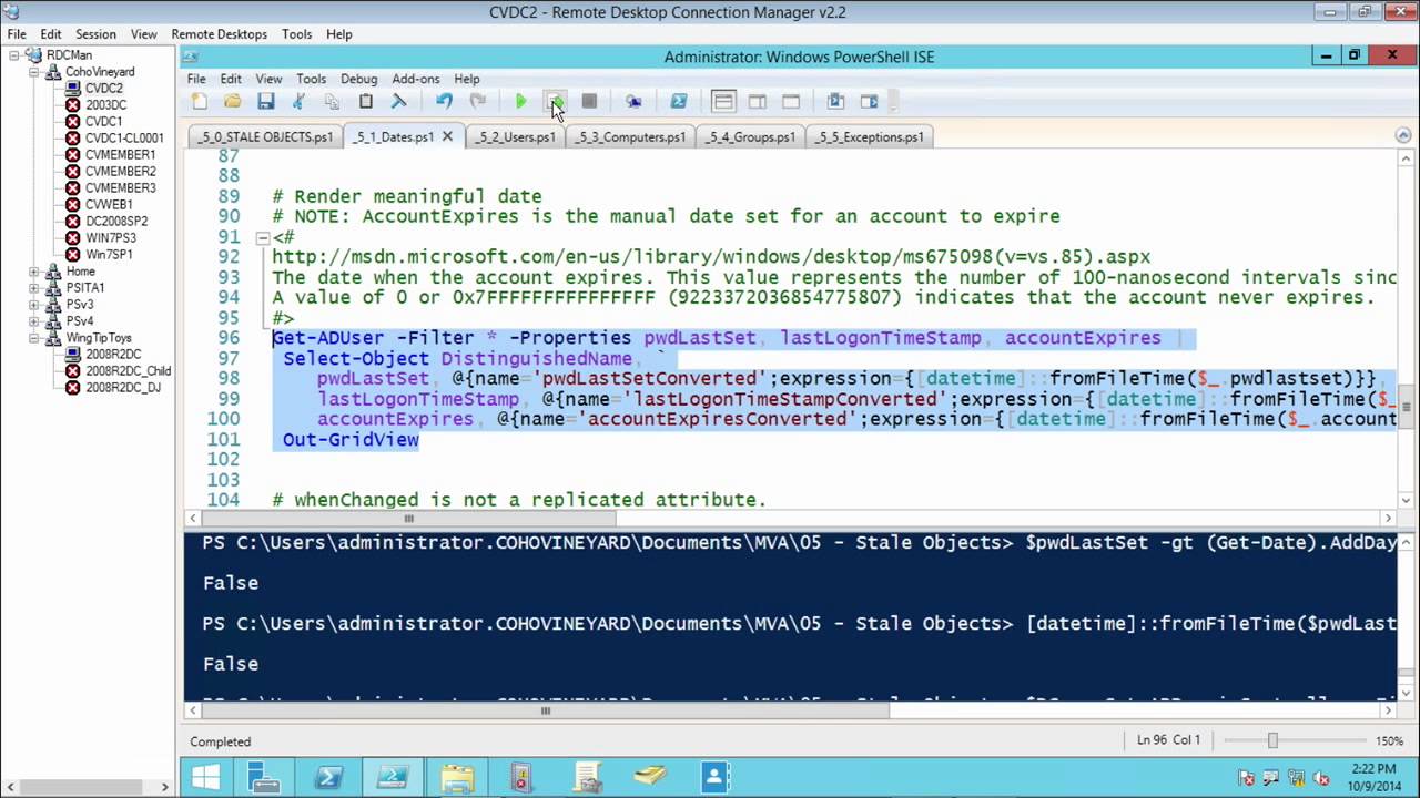 05 - Powershell for Active Directory - Stale Object Cleanup