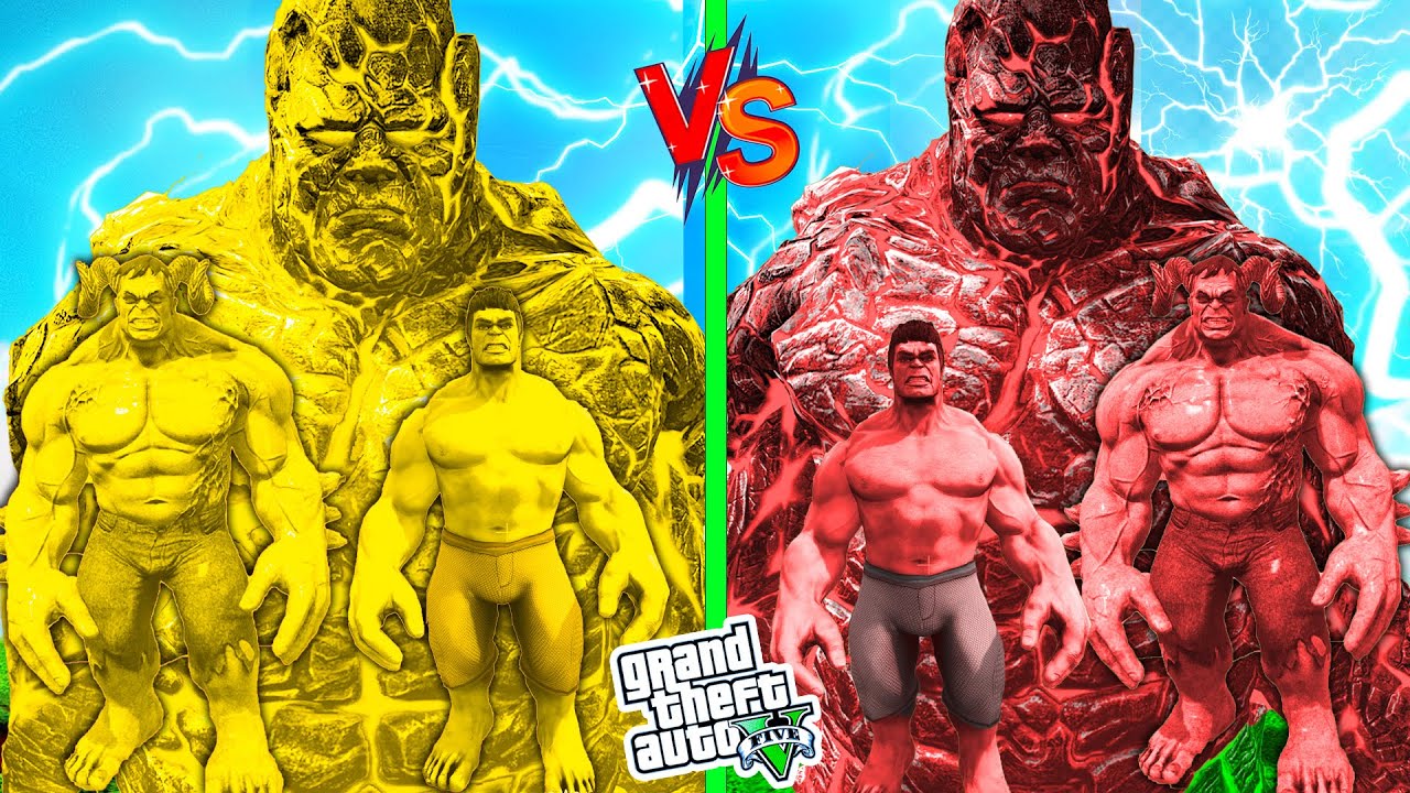 SHINCHAN Growing BIGGEST RED & GOLD HULK FAMILY in GTA 5!