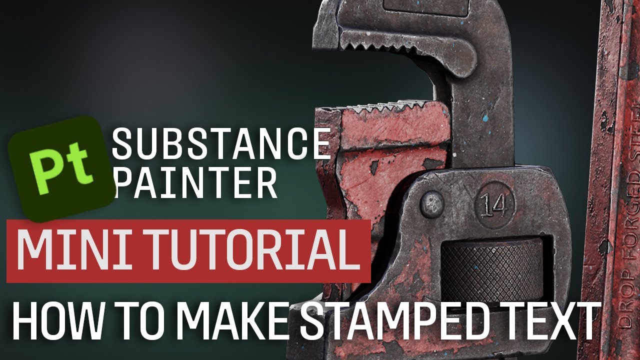 Как сделать штампованный текст в Substance Painter