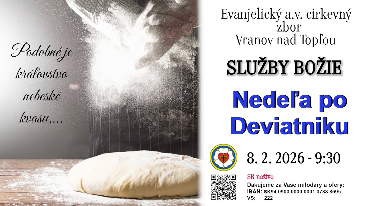 Služby Božie VT  8.2.2026  -  NEDEĽA PO DEVIATNIKU