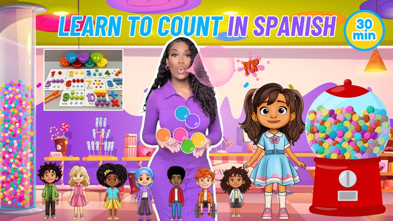 Learn to count in Spanish | Numbers and Counting| Learning with Ms Houston | Kid Songs
