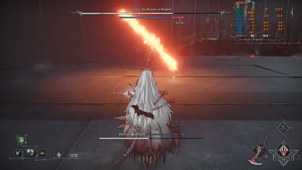 AI LIMIT HIDDEN BOSS #3 Ursula - NG+1 (all deaths and retries no cuts/edits)
