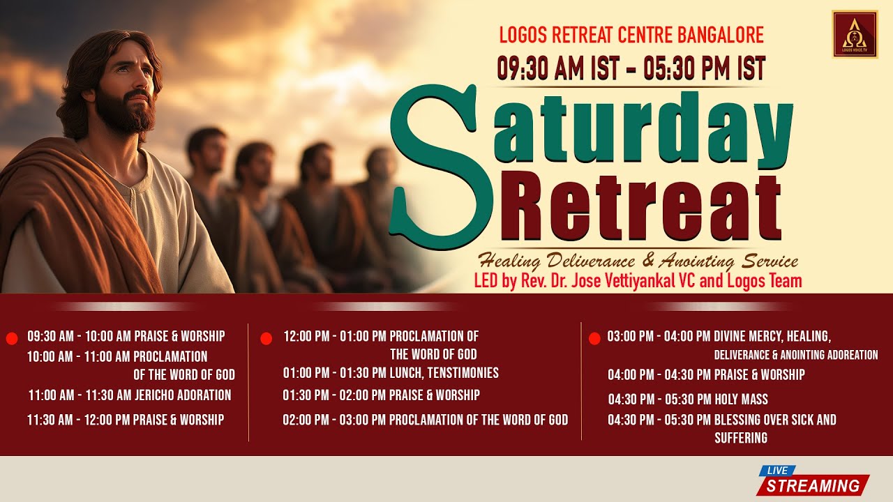 Saturday Retreat for Healing, Deliverance & Anointing | 28- February - 2026  |  Logos Retreat Centre