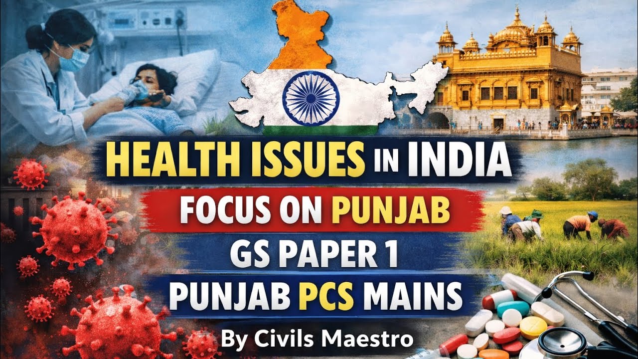Health Issues in India Punjab PCS Mains #HealthIssuesInIndia #PunjabPCS #ppsc #PunjabPCSMains