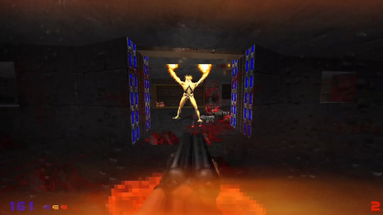Brutal Doom v22 test 4 [Upscaled] - Maps of Chaos - The Waste Tunnels (Android/DeltaTouch)