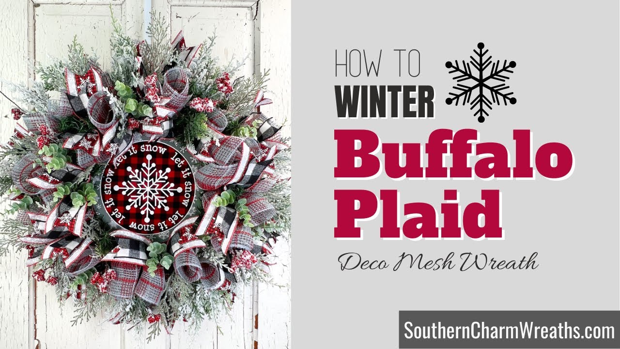 How to Deco Mesh Winter Wreath Tutorial | How to Make Deco Mesh Wreaths on Evergreen