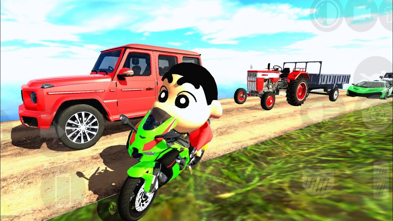 শিন-চ্যান আর ফ্রাঙ্কলিন চ্যালেঞ্জ 🚘 Shin-chan Vs Franklin Challenge | Indian Bike Driving 3D 