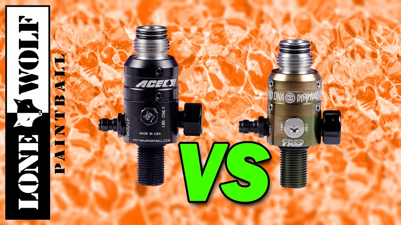 Ninja Ace vs Powerhouse TKO Paintball Tank Regulator Comparison | Lone Wolf Paintball