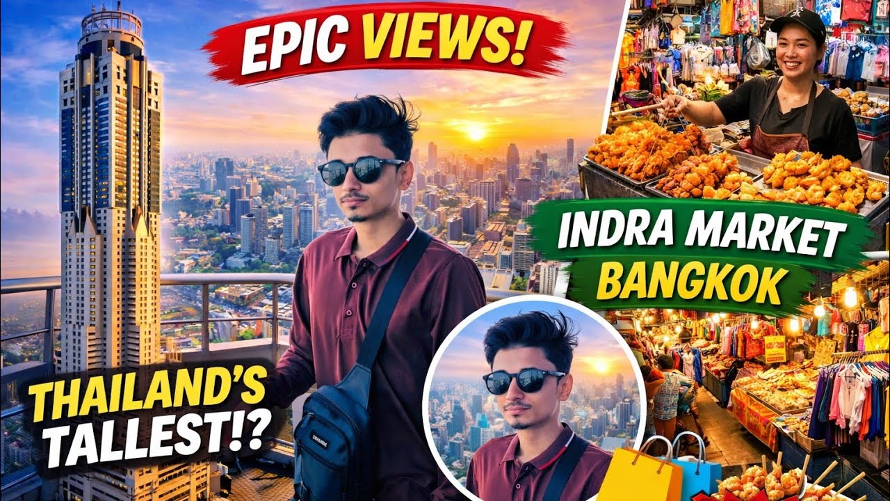 Thailand tallest building | Bayoke Sky Hotel | Indra Market Bangkok