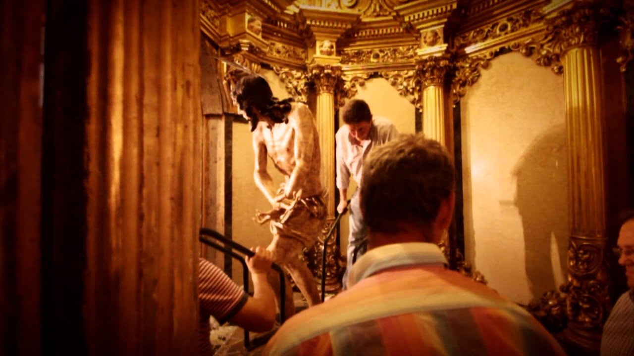 Traslado de Nuestro Padre Jesús en la Columna para Fiestas Votivas 2012. Priego de Córdoba