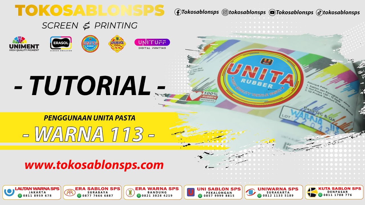 TUTORIAL PENGUNAAN UNITA RUBBER  SW 113 / WARNA 113