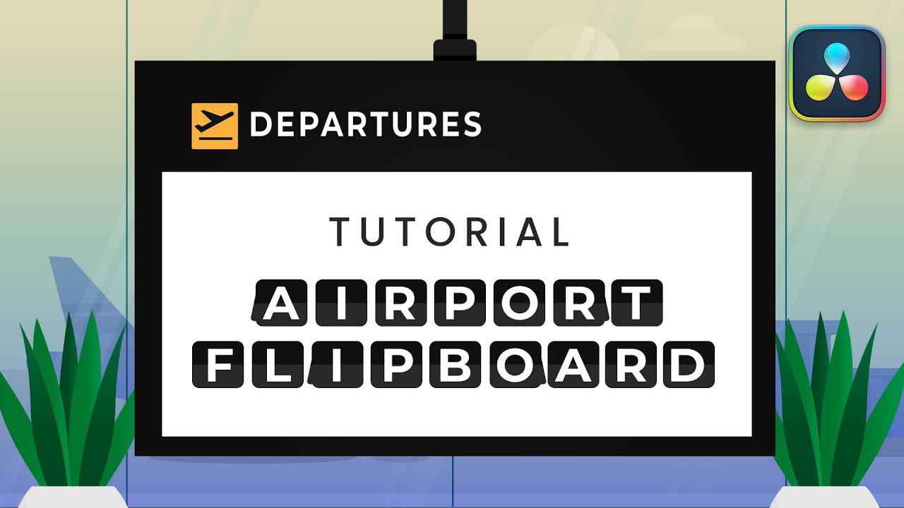 Airport Flip Board Effect in Davinci Resolve