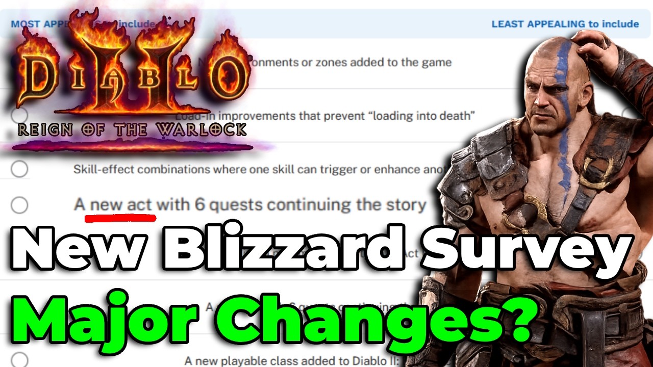 Новый опрос Blizzard может навсегда изменить Diablo 2.