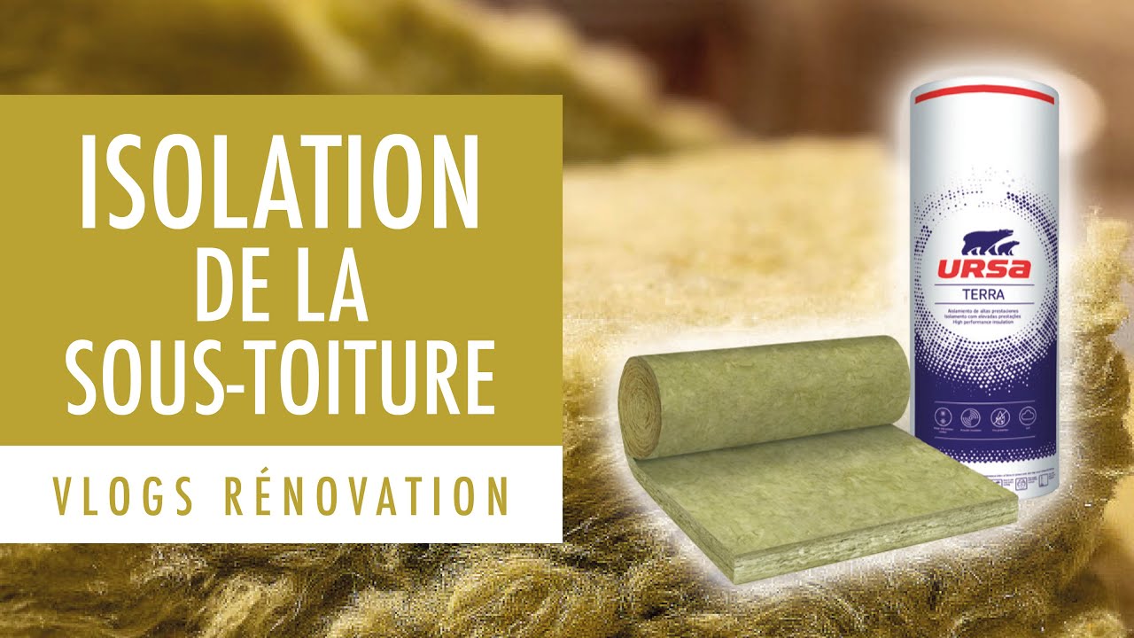 ISOLATION DE LA SOUS-TOITURE (laine de roche et PUR) - vlog rénovation #12