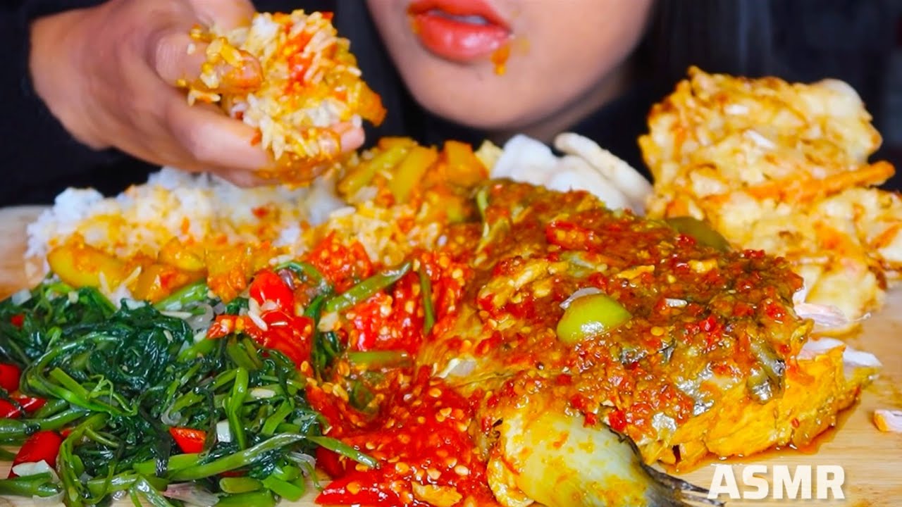 ASMR ASAM PEDAS KEPALA SALMON ||ASMR EATING SPICY FOOD #ASMR #asmrsounds #asmrvideo #fish 