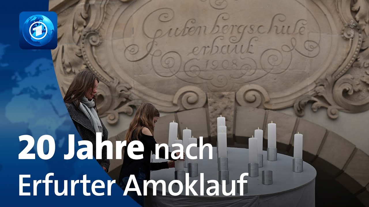 Gedenken an Opfer des Erfurter Amoklaufs vor 20 Jahren