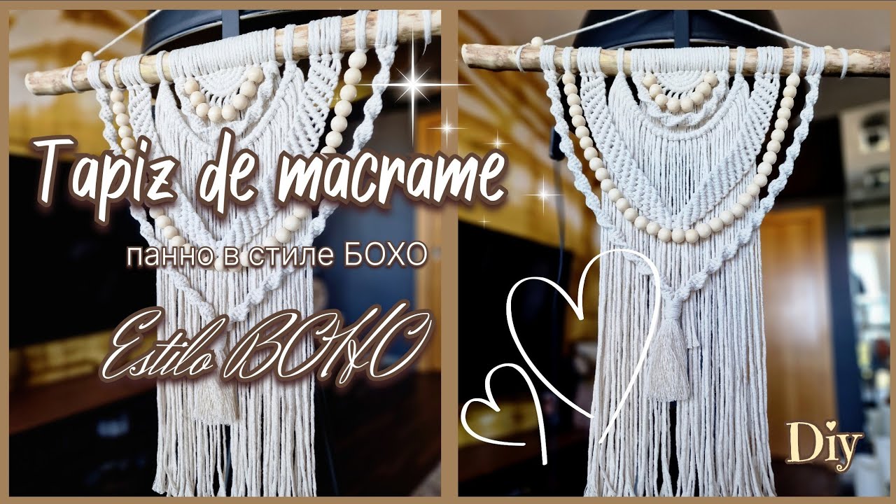 Tutorial para crear un TAPIZ de MACRAMÉ original con estilo BOHO.