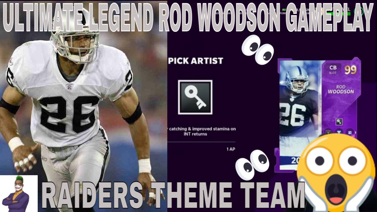 MADDEN 21 ULTIMATE LEGEND ROD WOODSON GAMEPLAY RAIDERS THEME TEAM