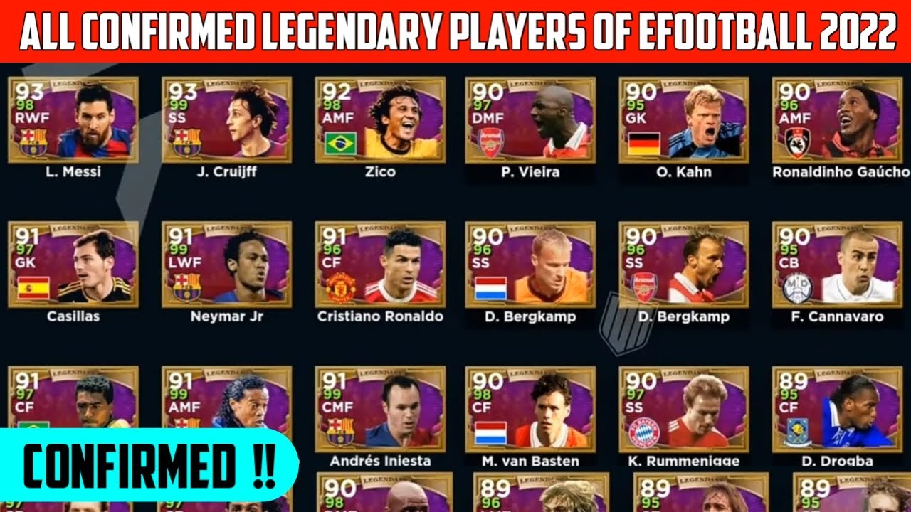 Official !! 100+ New Goat Legendary Players Appear In eFootball Pes 2022 || eFootball 2022 Mobile