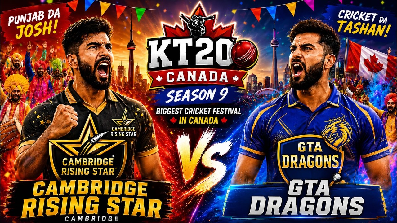 KT20 CANADA SEASON 9 2026 DAY 2 CAMBRIDGE RISING STAR-NASIR ALI  v GTA DRAGONS LIVE FROM KING CITY