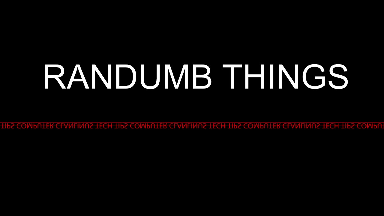 A RANDOM SONG (Dedicated to Ken From The Computer Clan and Linus From Linus Tech Tips