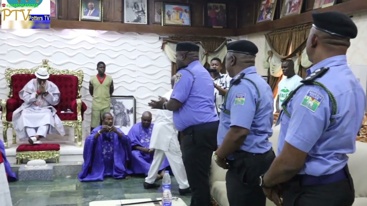 DEIN Of Agbor Kingdom Play Host 2 New Area Commander In Charge Of Agbor Area Command Of Nig. Police