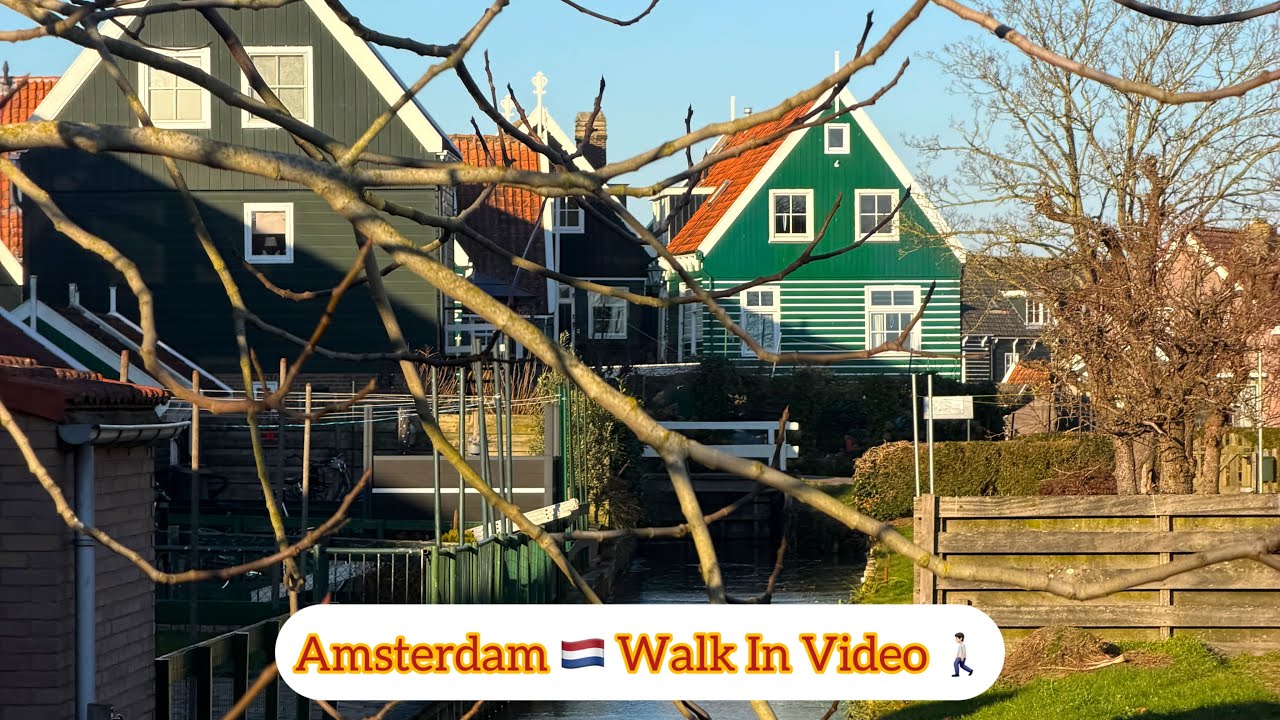 Zaandam, Volendam & Marken Walk Tour | Volendam-Marken Cruise Ride | Beautiful Villages & Lakes 🇳🇱