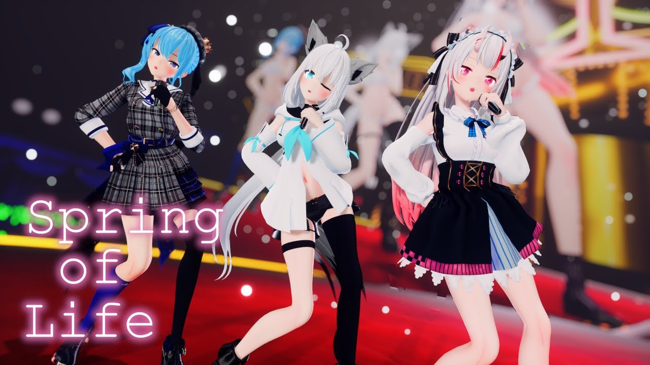 【MMD/Hololive】 星街すいせい百鬼あやめ白上フブキ/Spring of Life