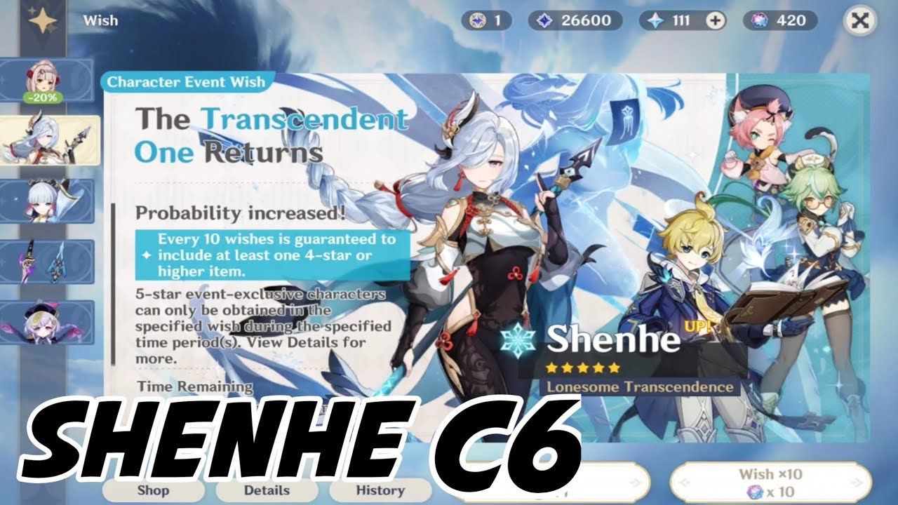 Regretful Shenhe C6 Wish Pulls💔#GenshinImpact