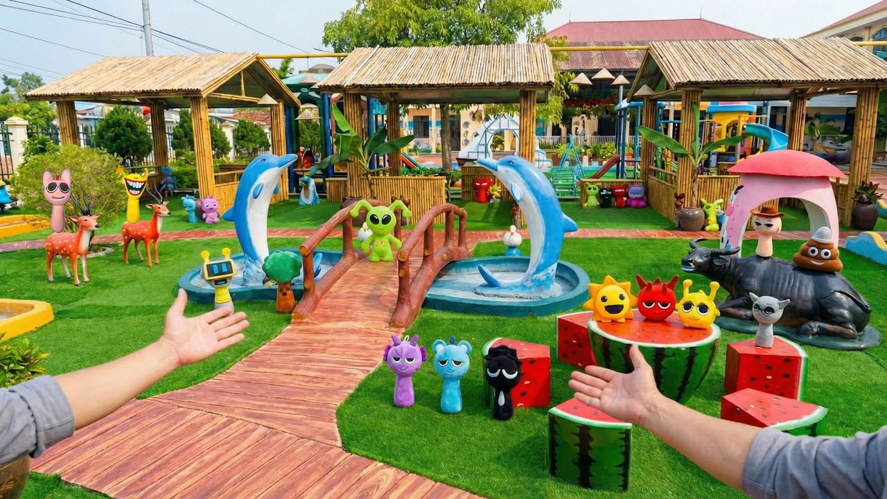 🤯🌈Exploring the Amusement Park and We Found Sprunki!😱🔎