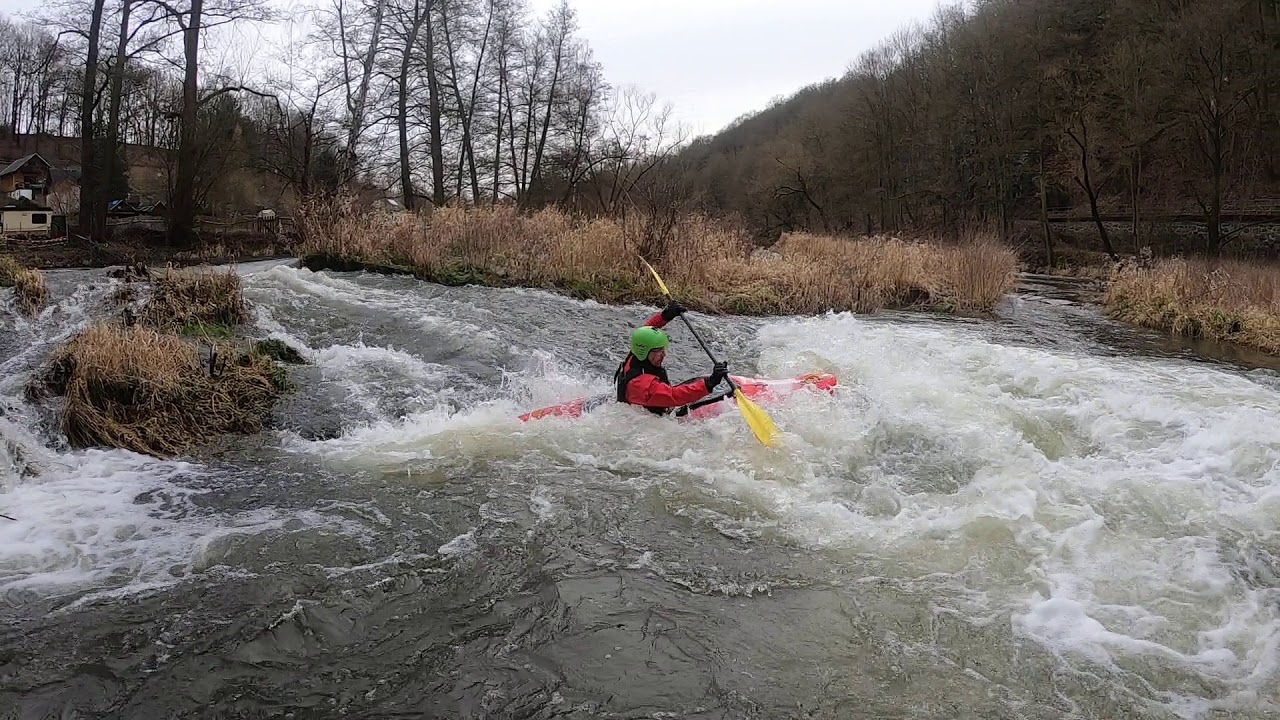 Wehr Rentzschm&uuml;hle Wildwasserkajak Wei&szlig;e Elster bei Plauen