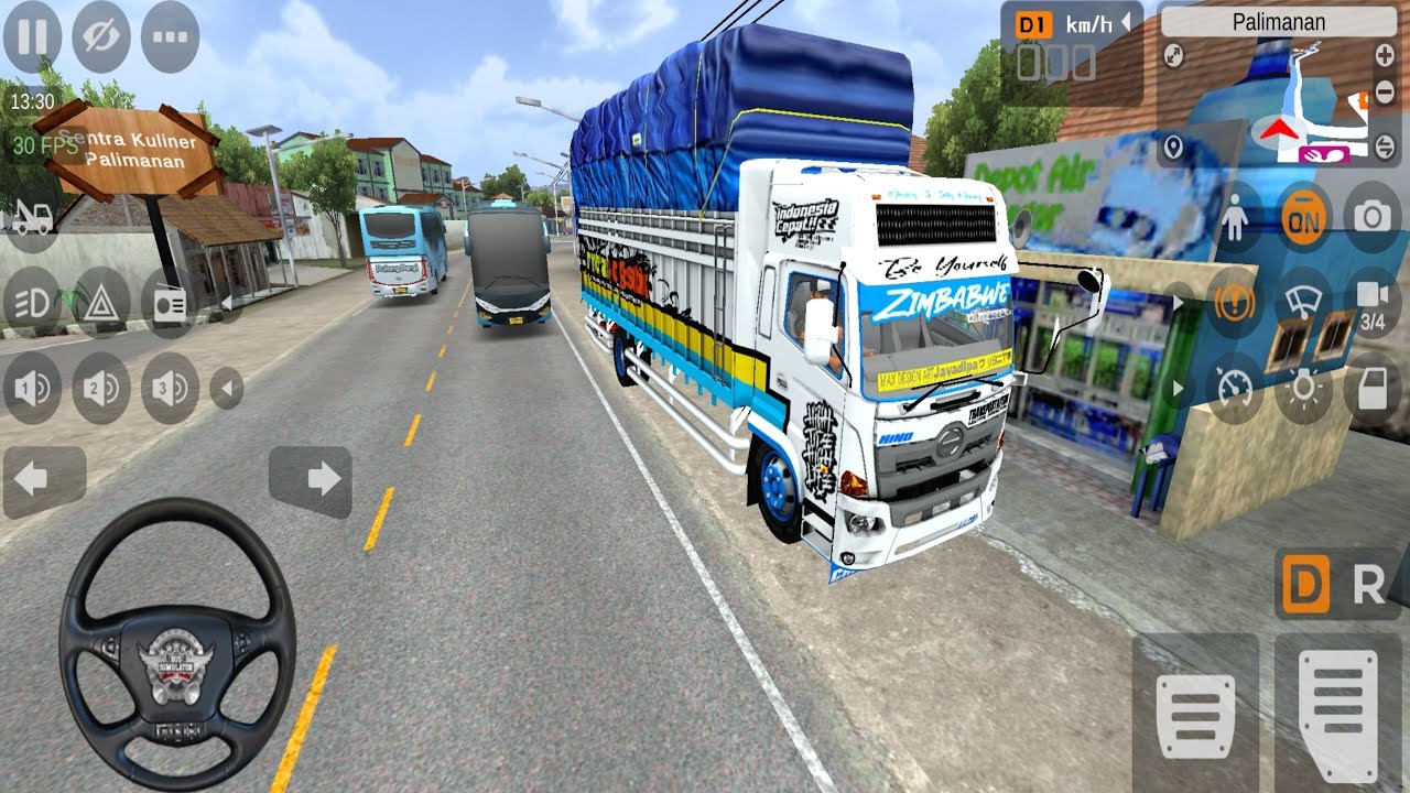 Mobil Truck Hino Engkul Gayur Jalan Kota | Mod Bus Simulator