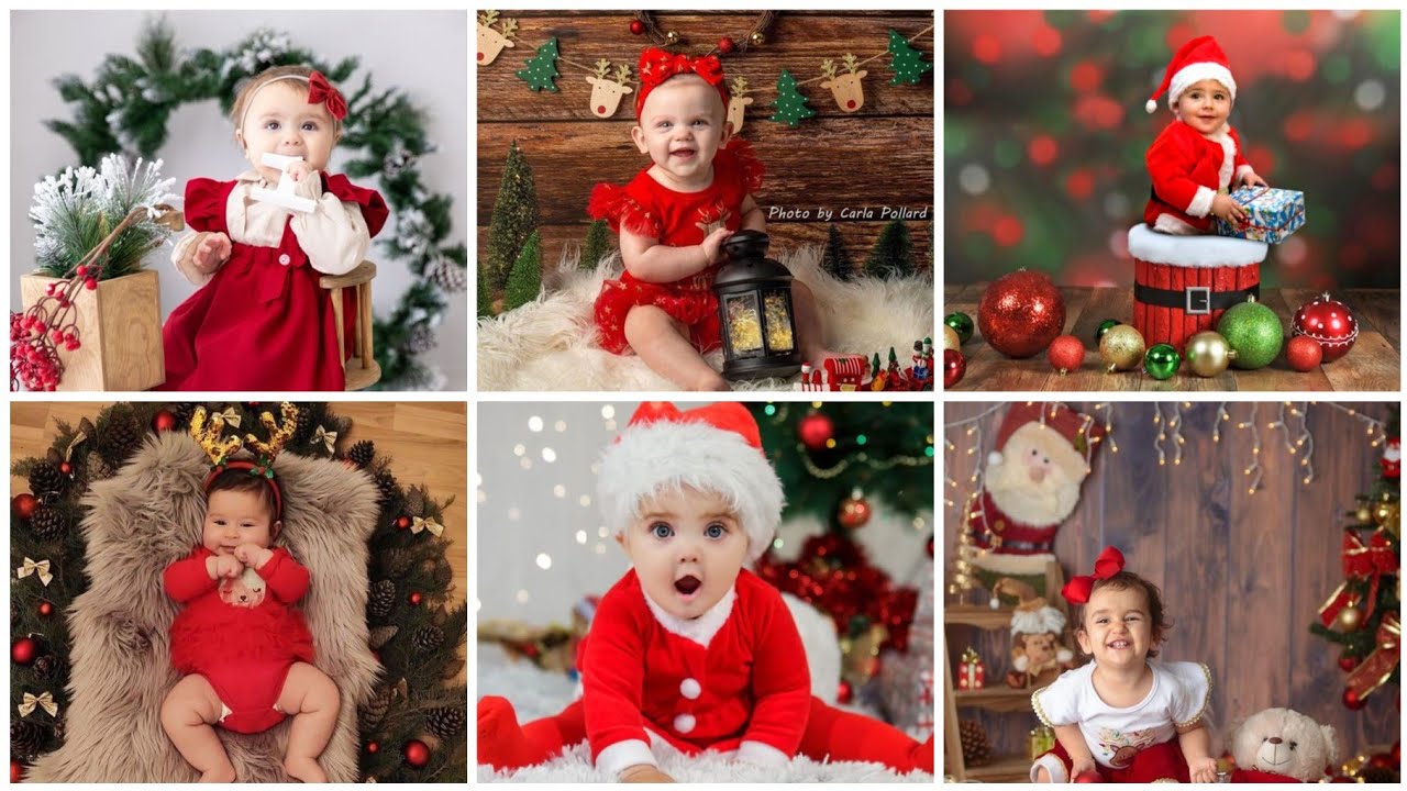 DIY - Christmas Baby Photoshoot Ideas at Home 2023 || 40 +Baby  Photoshoot Ideas for Christmas 2023