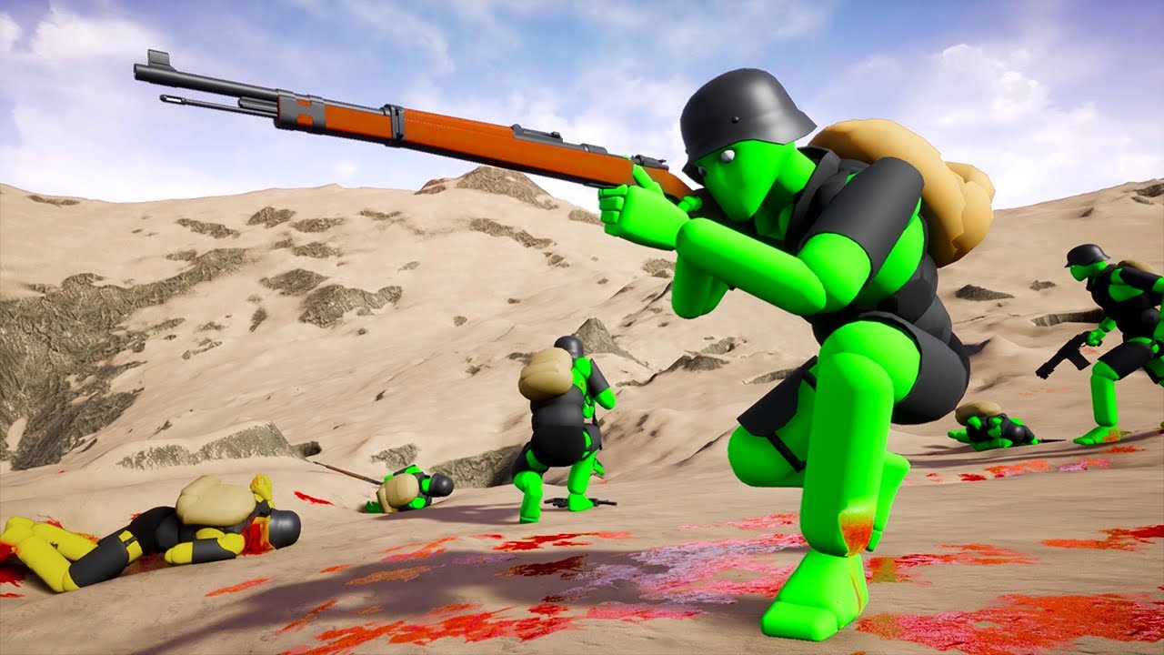 Yellow Team VS Green Team - AI Battles with Active Ragdoll Physics! - MANTA'S WARBOX NPC [Warbox]