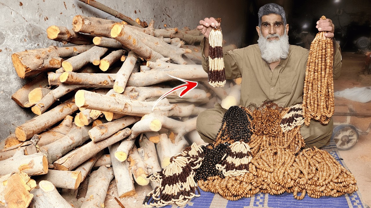 Unbelievable Process of Making Wooden Rosary ( Tasbih ) in Factory | Mass Production Woodworking