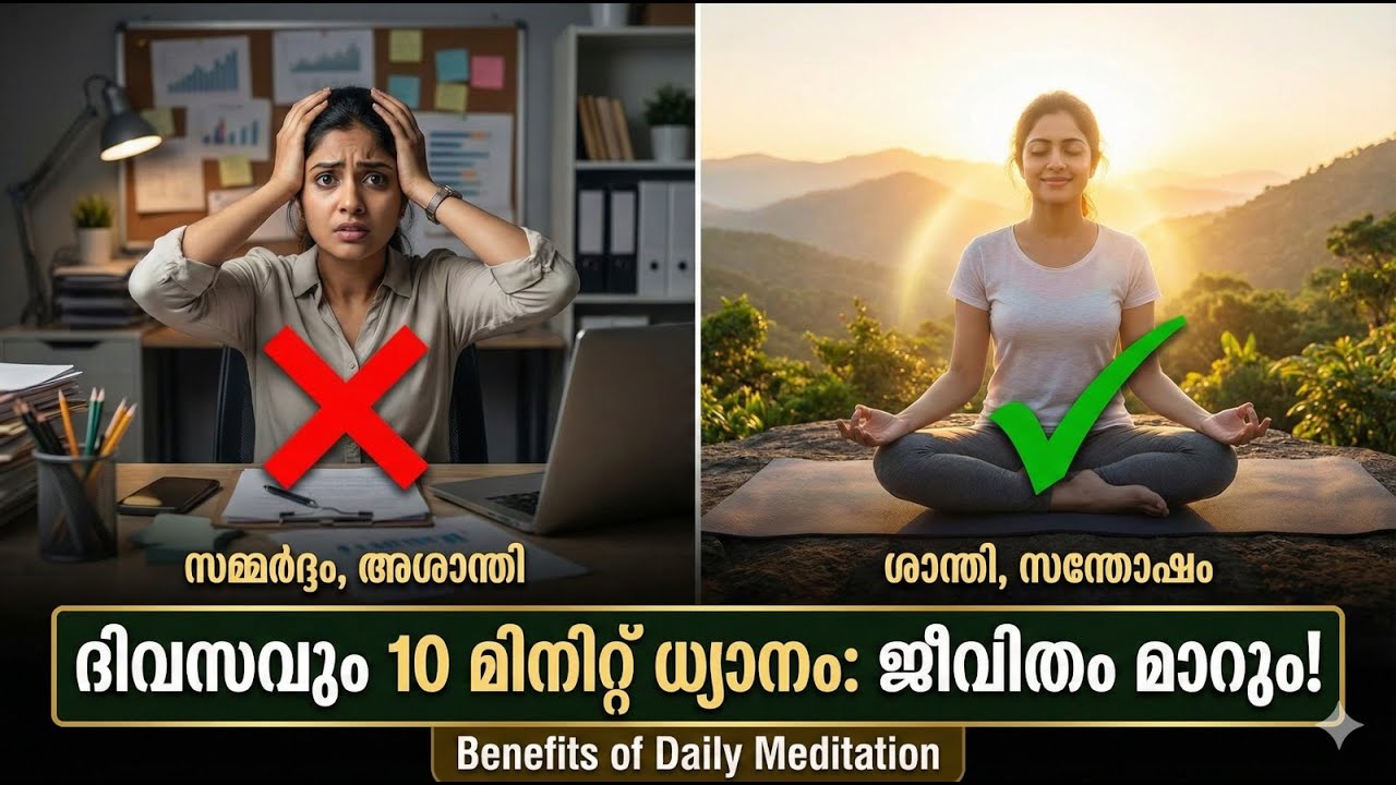 ദിവസവും 10 മിനിറ്റ് ധ്യാനം ജീവിതം മാറും! 🧘‍♂️✨   Benefits of Daily Meditation