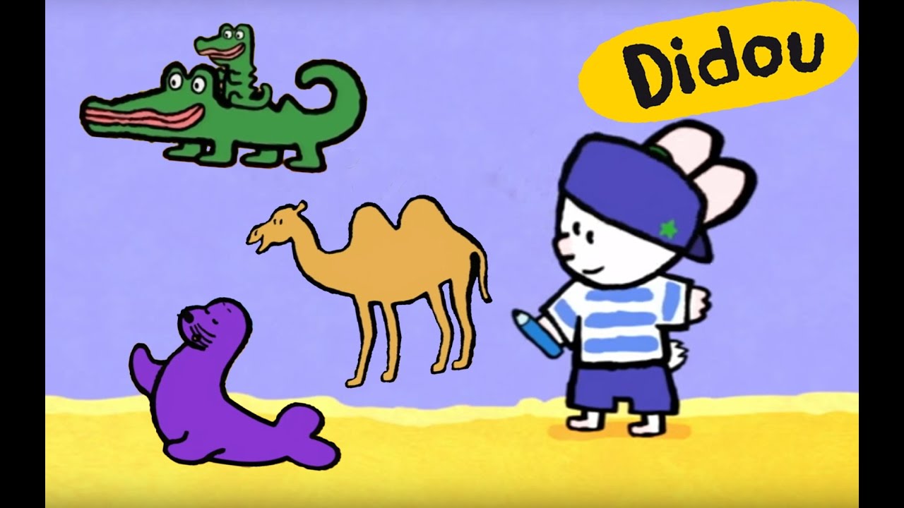 Didou, dessine-moi un chameau, une otarie et un crocodile | Dessin animé pour les enfants