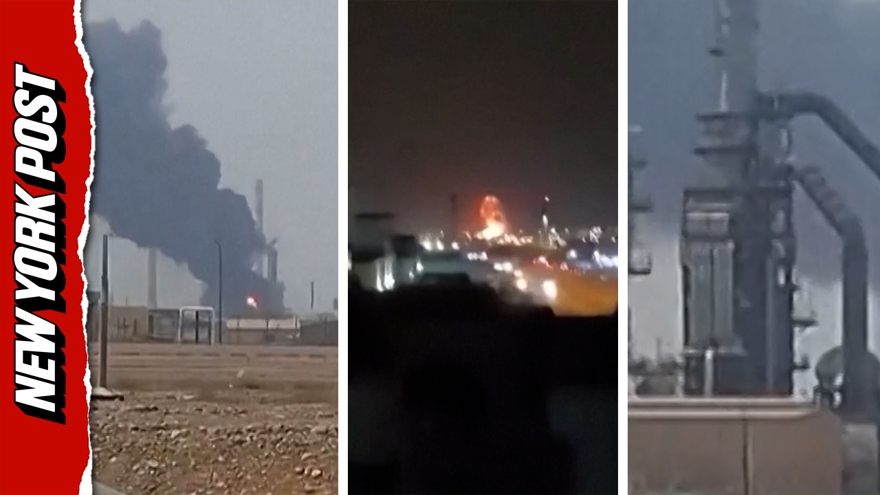 Smoke Billows From Saudi Arabia's Yanbu Oil Refinery After Iran Drone Strike