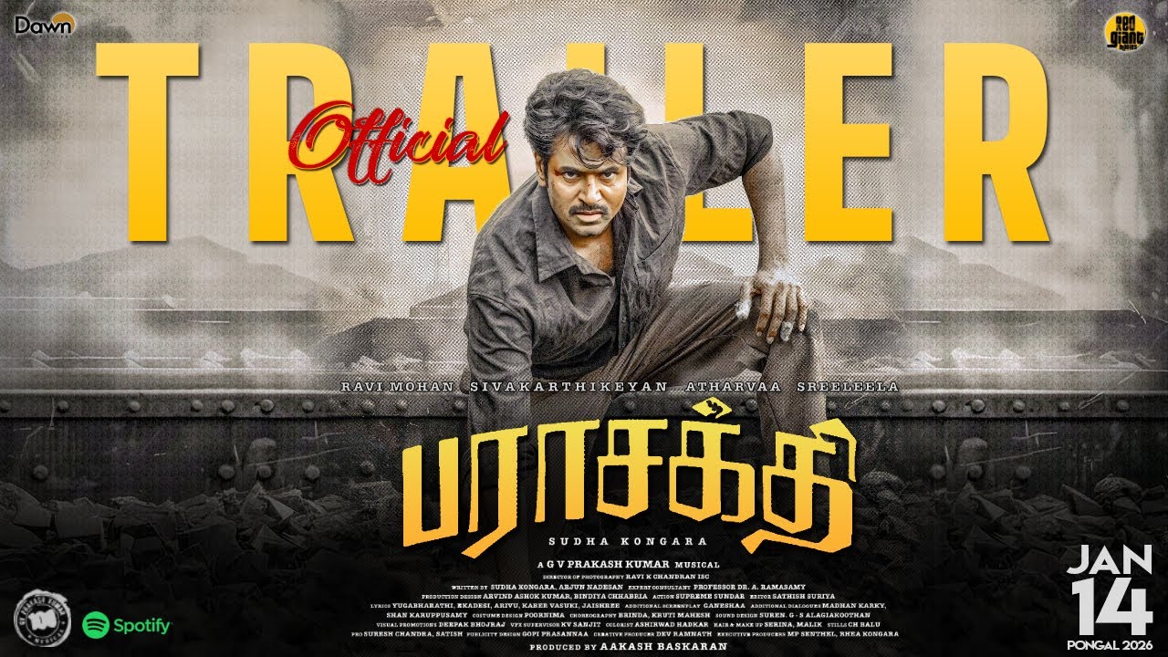PARASAKTHI - Official Trailer | Siva karthikeyan | Ravi Mohan | Atharvaa | SudhaKongara #parasakthi