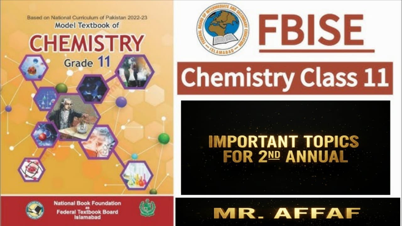 Chemistry Important Topics | Class 11 FBISE 2nd Annual 2025 | HSSC-I Exam Preparation