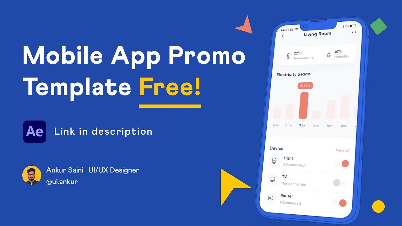 Free After Effect Template for Mobile App Presentation | Present app like a pro
