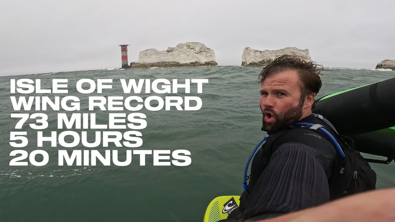 Wing Foiling 117km around the IOW in record time unassisted