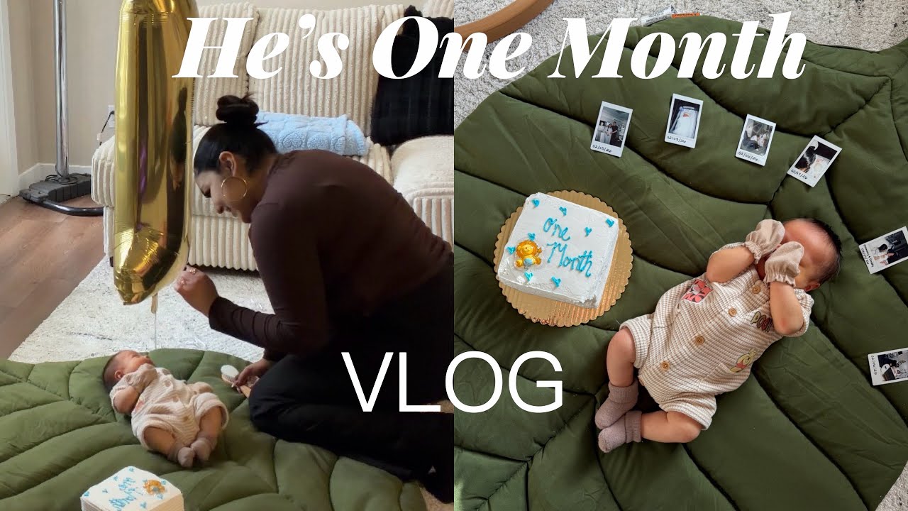 Mommy Diaries 🤱🏻 CELEBRATING MY SONS ONE MONTH | VLOG