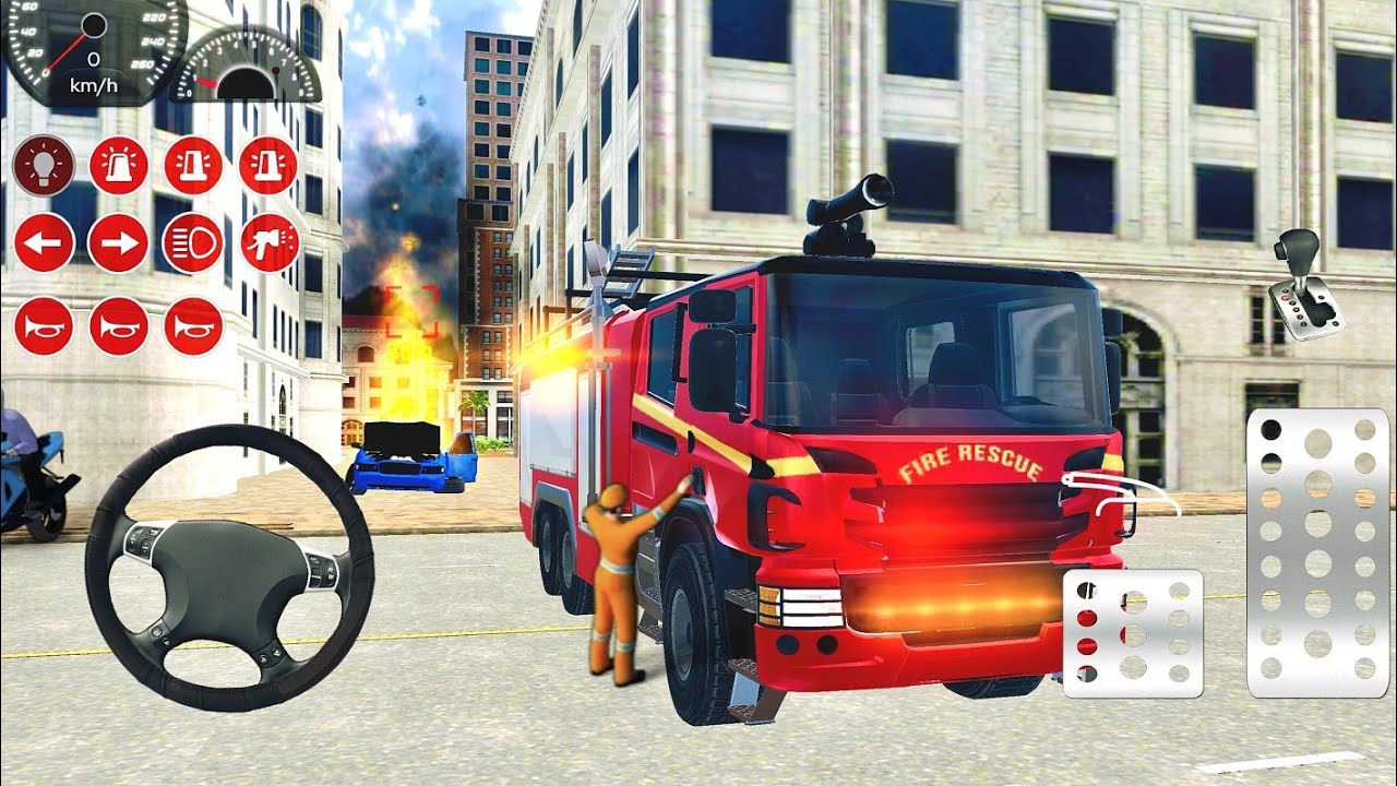 Firefighter Life! 🔥Realistic Fire Truck Driving & Emergency Response 😱 Can We Save the Burning Car?