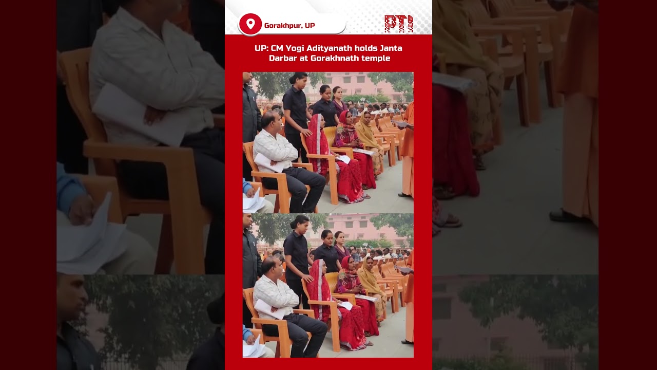 UP: CM Yogi Adityanath holds Janta Darbar at Gorakhnath&nbsp;temple