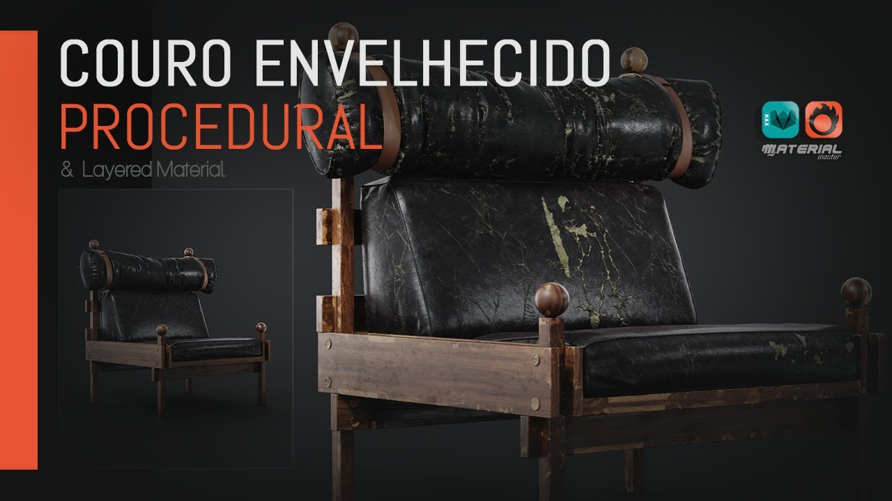 #012 - COURO ENVELHECIDO Procedural Personalizável | 3DS Max & Corona Render!