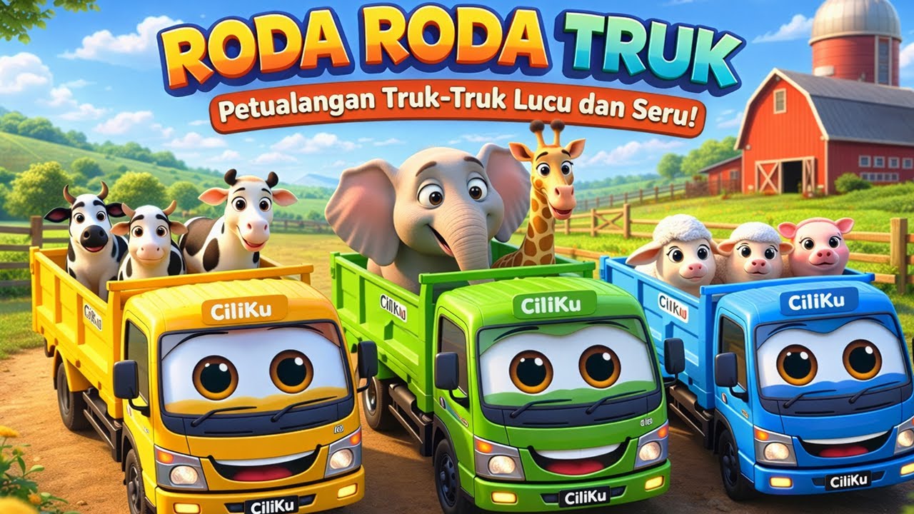 Roda Roda Truk Berputar 🚚🎶- Lagu Anak Roda Roda Truk Terbaru 2026 | Lagu Anak Edukatif Animasi 3D