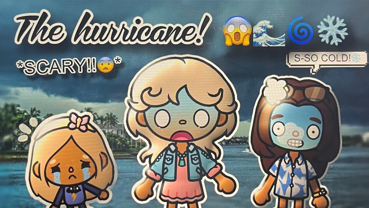 The hurricane!!🌀😨🌊|| scary..😬|| toca Boca voiced role play!🫐
