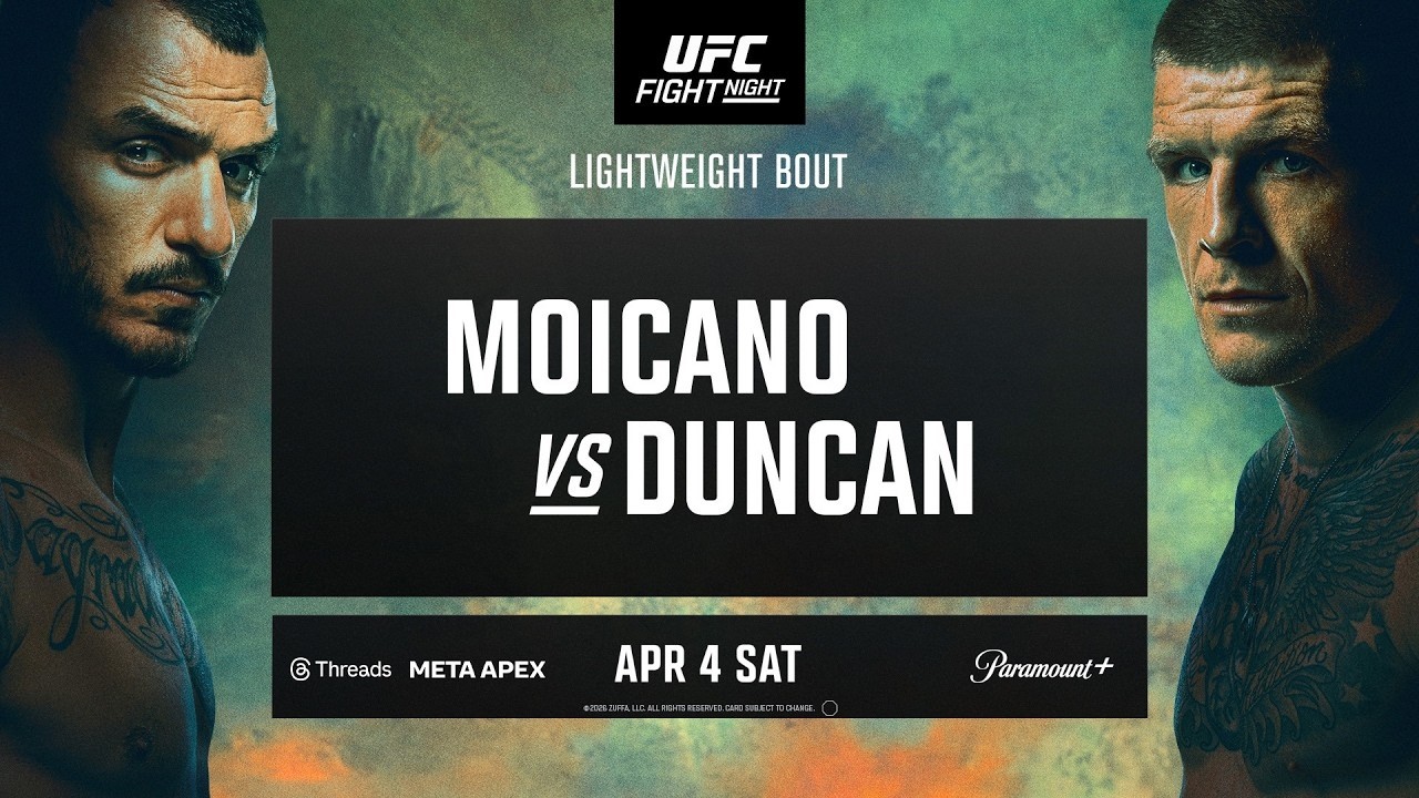 UFC VEGAS 115 LIVE MOICANO VS DUNCAN LIVESTREAM & FULL FIGHT NIGHT COMPANION